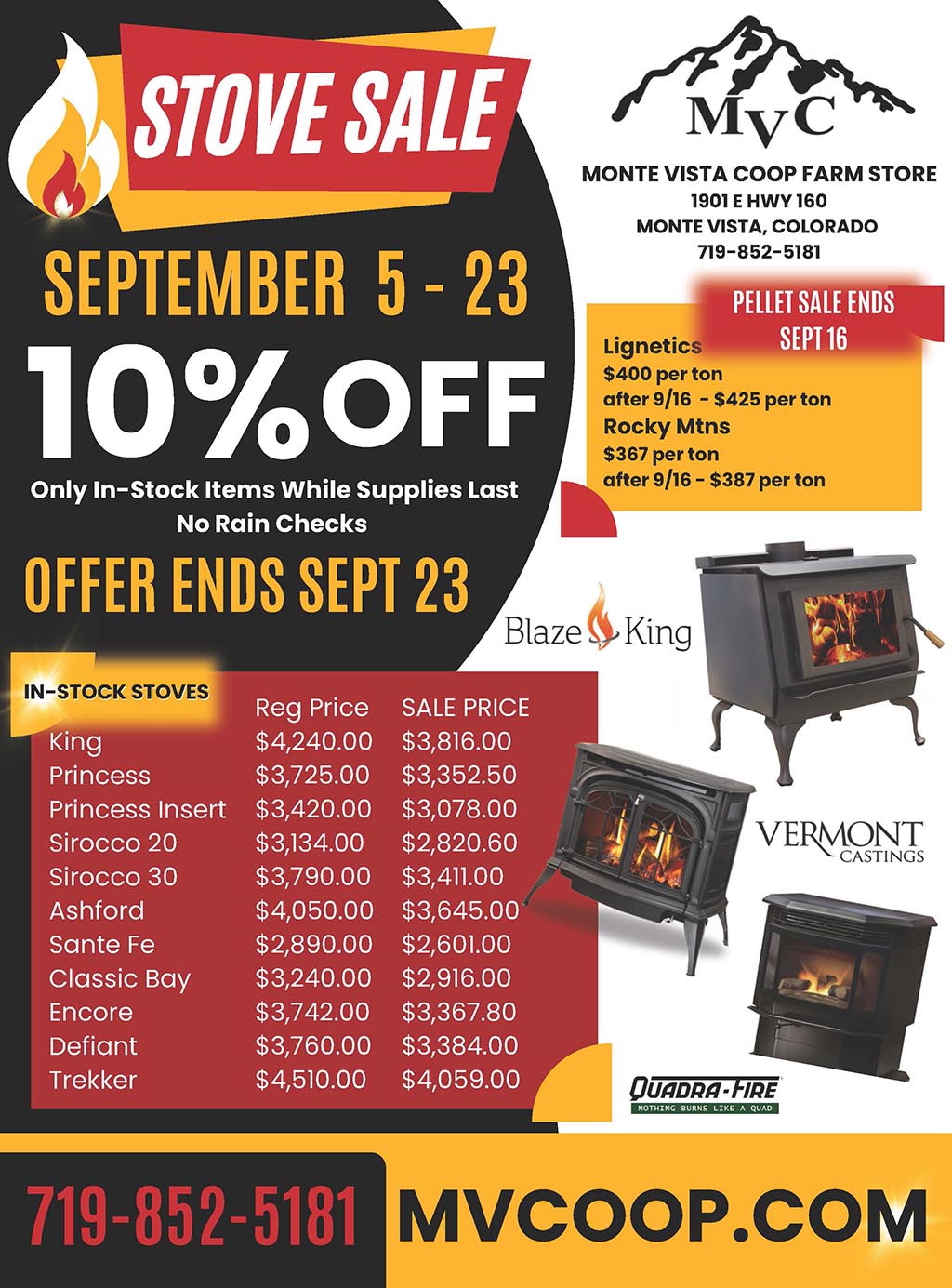 Updated Stove Sale Flyer